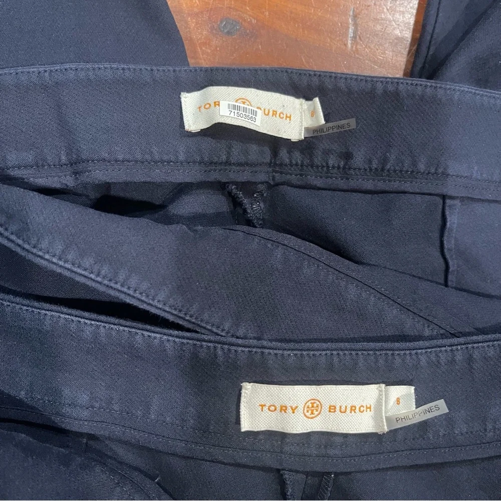 TWO- Tory Burch Women’s Navy Trousers Size 8 TWO pair